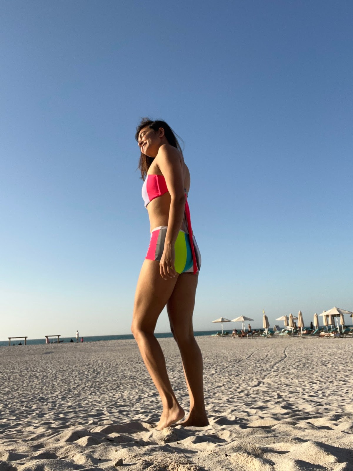 Actress Kriti Kharbanda Glam Beach Bikini Shot